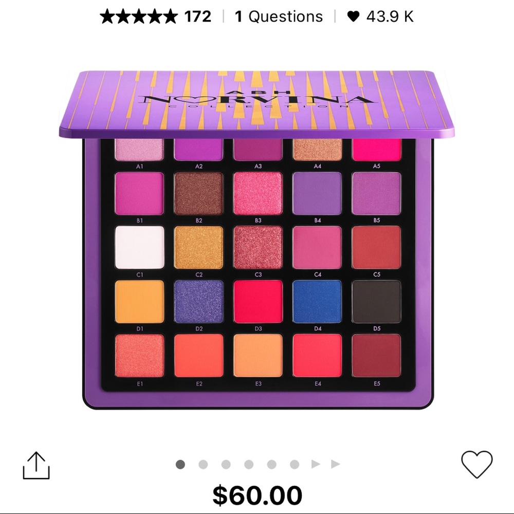 New in box. Anastasia Norvina Palette. Never Used/Never Swatched